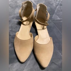 Paul green Sadie flat with strap , size 6, tan nubuck